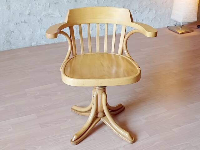 Fauteuil de bureau pivotant by ZPM Radomsko 1950 vintage