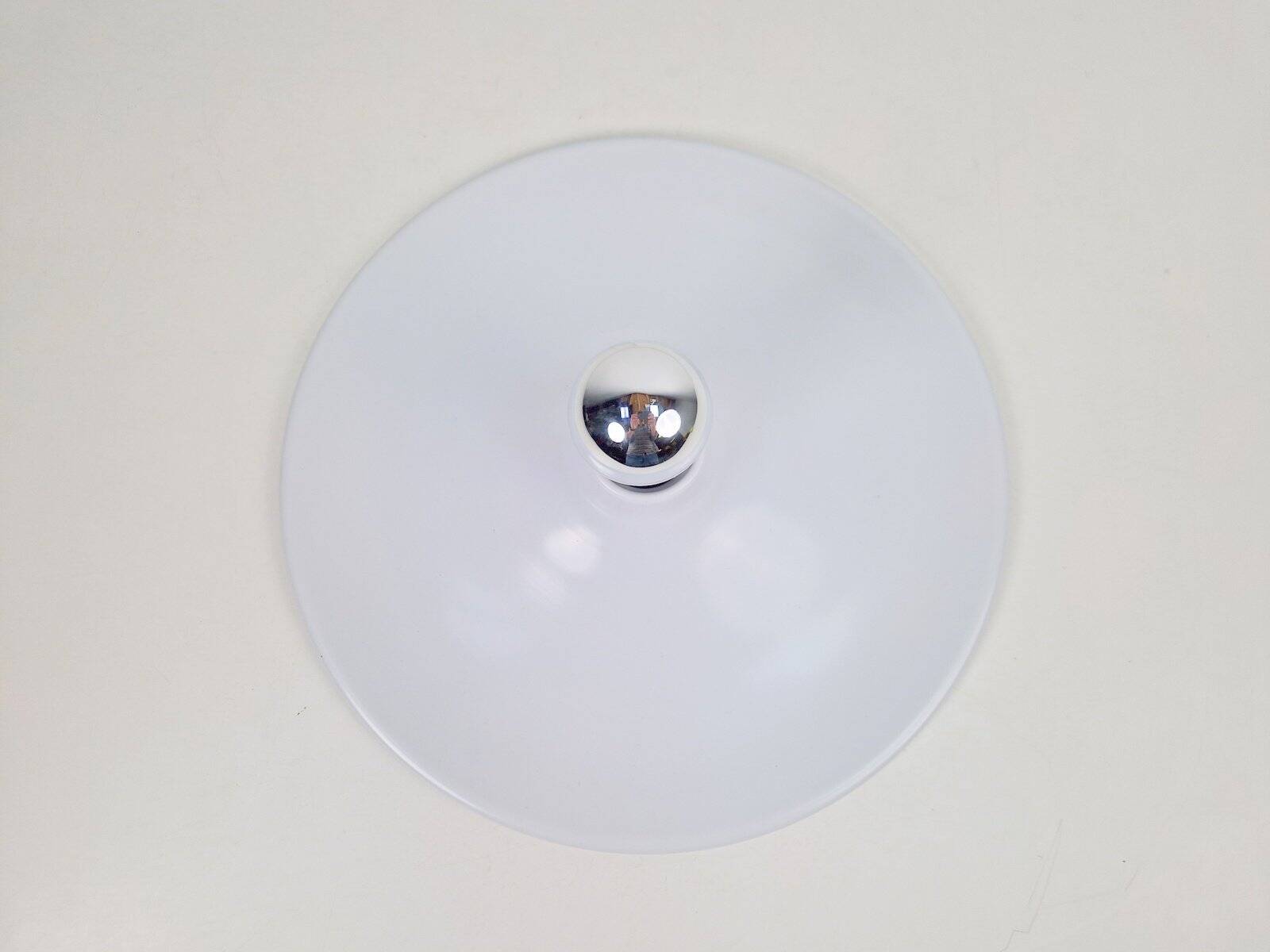 Vintage White UFO Disc Wall Lamps from Targetti Sankey, 1970s, Set of 4
