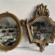 Antique baroque mirror in carved and gilded wood, 19th century
