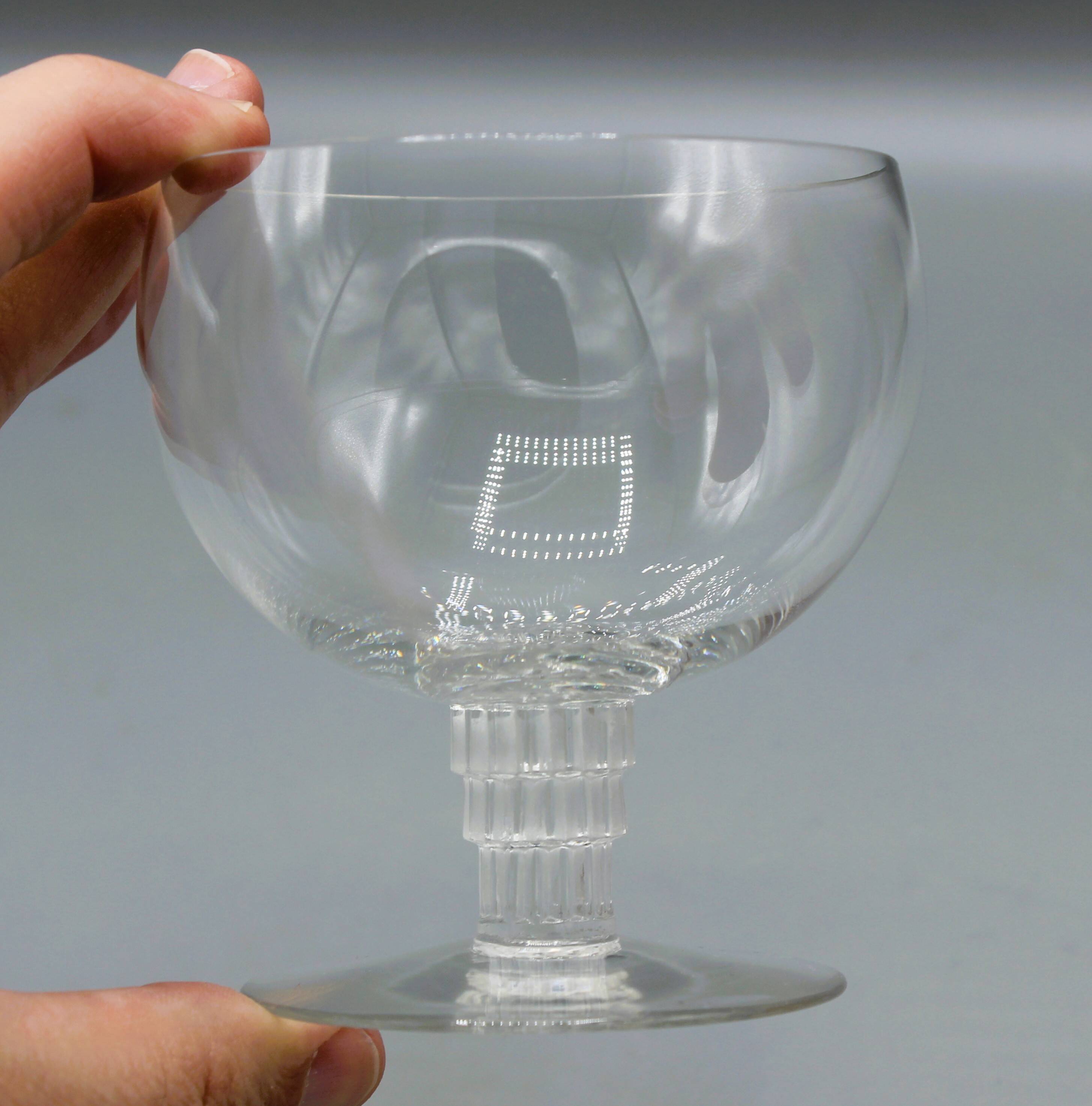 Beautiful crystal glass signed lalique france bamboo model