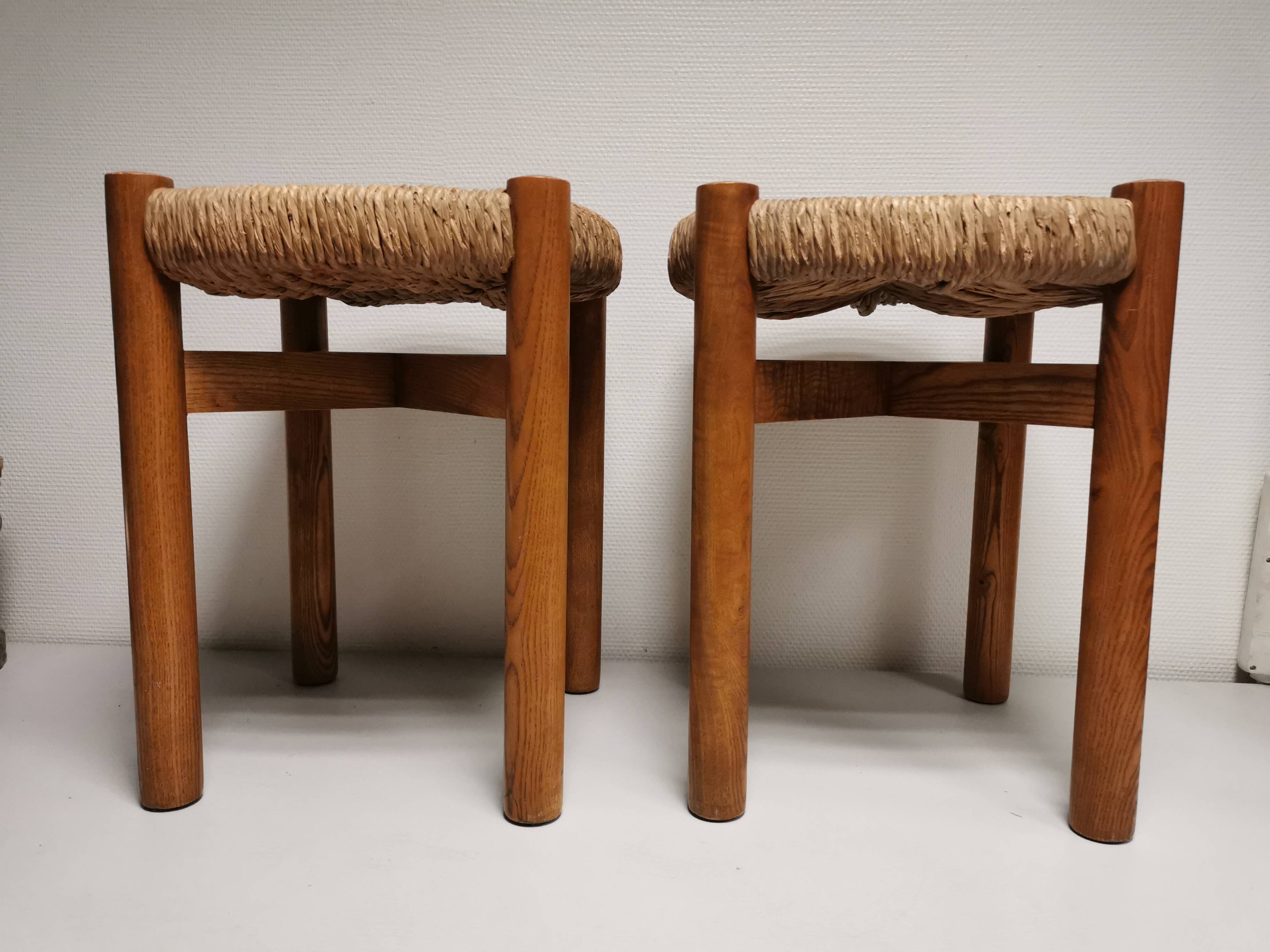 Pair of vintage stools called Méribel by Charlotte PERRIAND