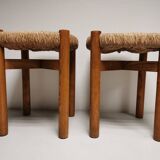 Pair of vintage stools called Méribel by Charlotte PERRIAND
