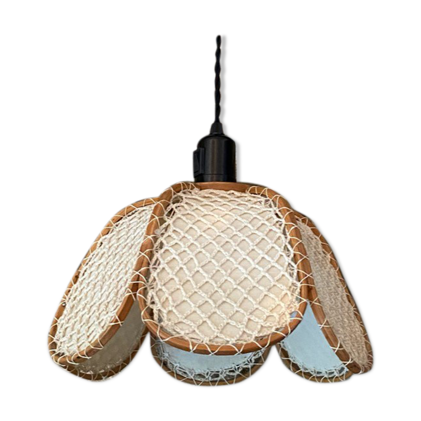 Balladeuse vintage bambou macramé
