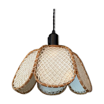 Vintage bamboo macramé balladeuse