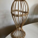 Wicker mannequin hat head