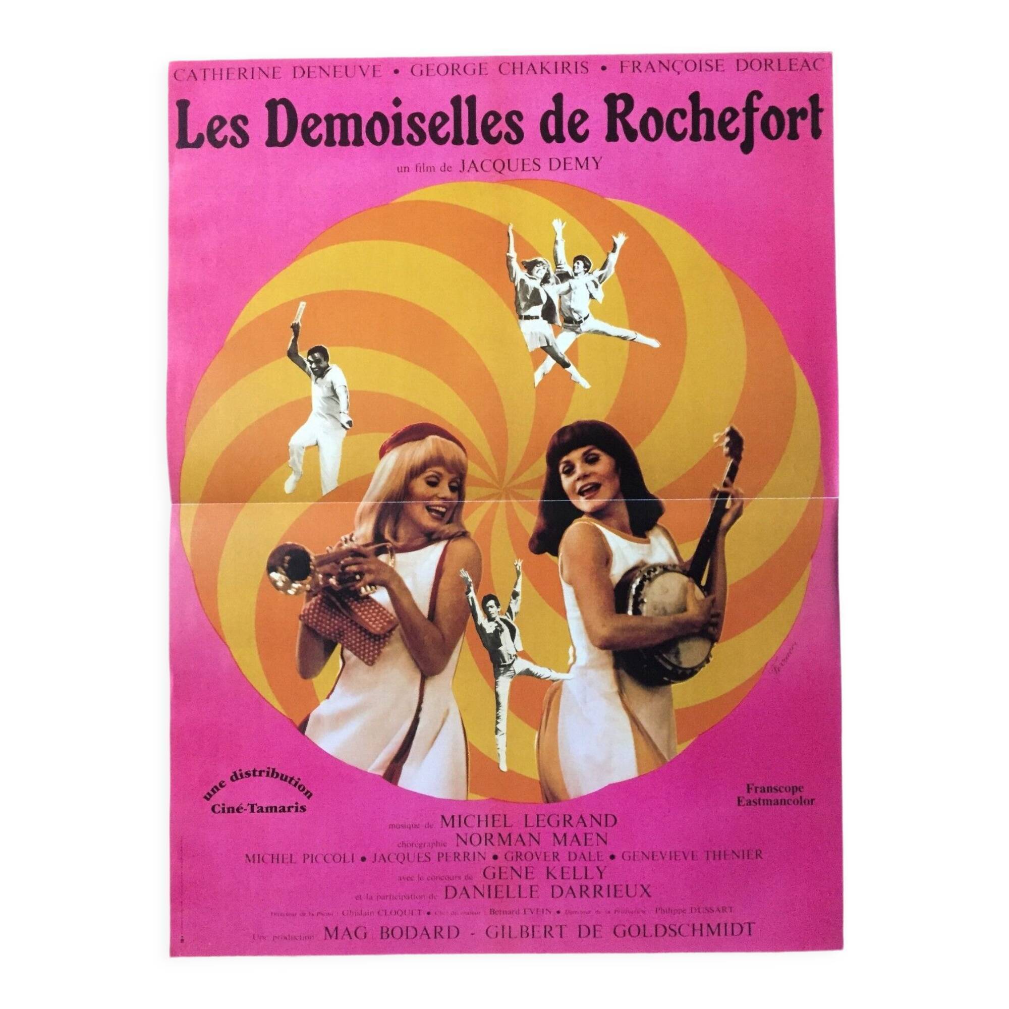 Cinema poster "Les Demoiselles de Rochefort" Catherine Deneuve 40x60cm 90's