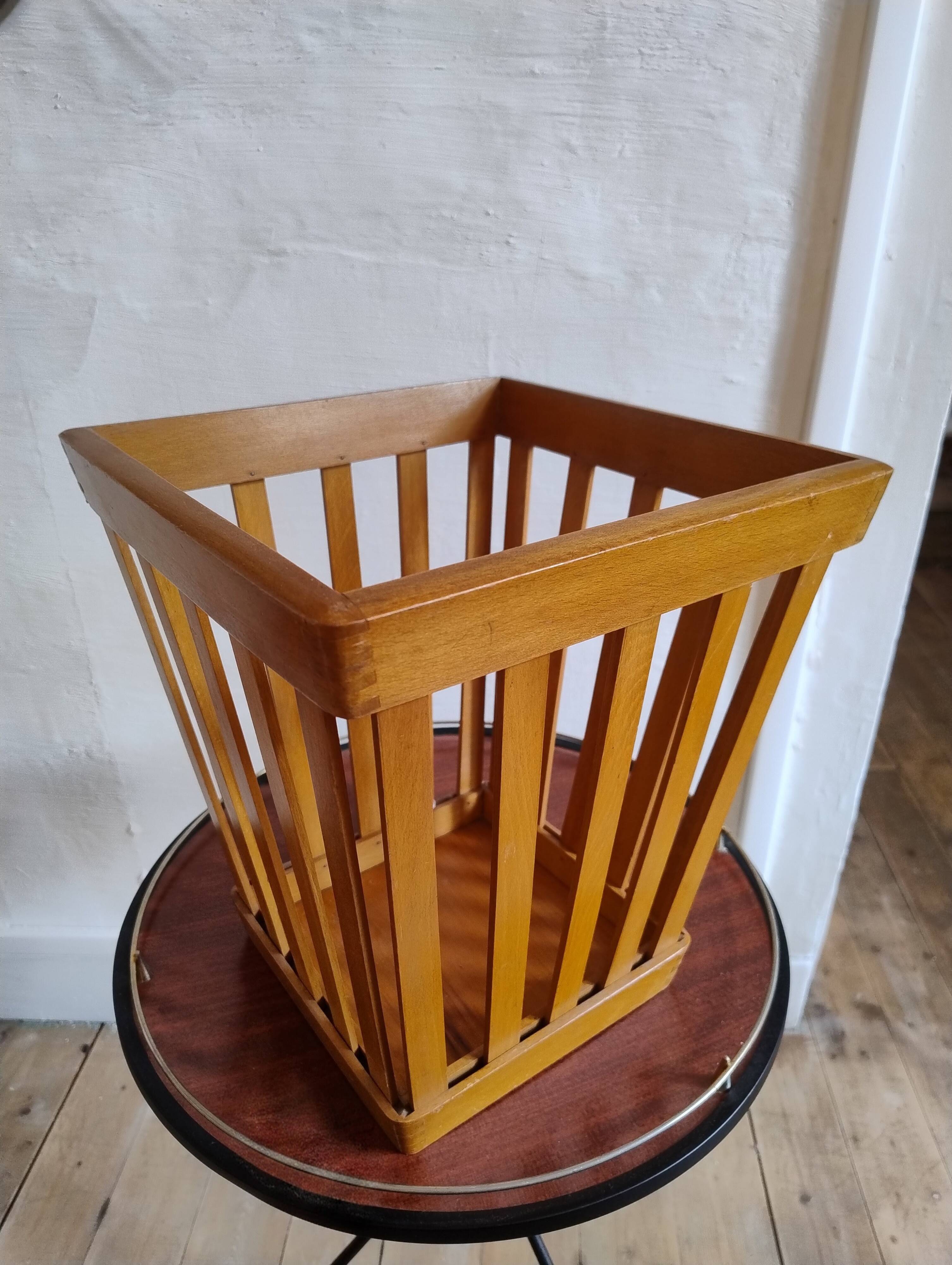 Wooden basket from the 1950s