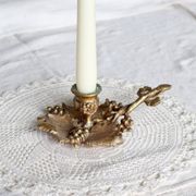 Vintage brass cellar rat – Vine leaf and grape cluster decor