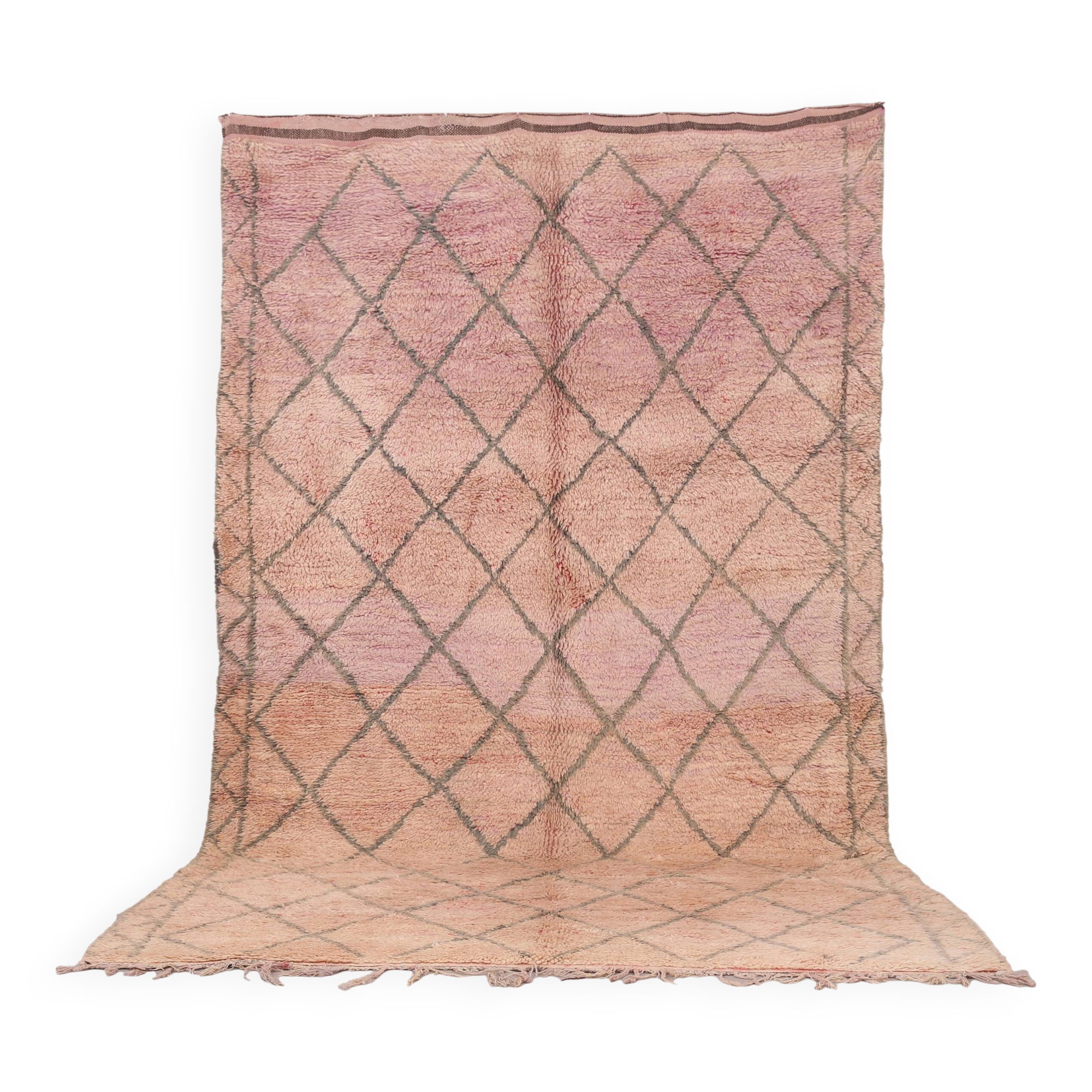 Pink Vintage Handmade Moroccan rug 183 x 313 cm - Berber Wool Rug Authentic