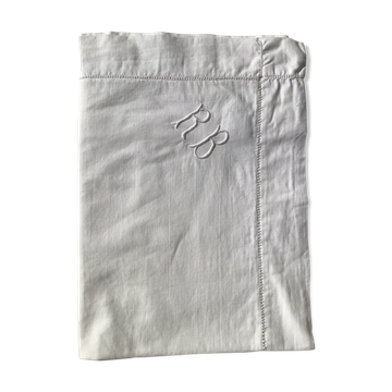 Pillow taie monogramme RB day crossed