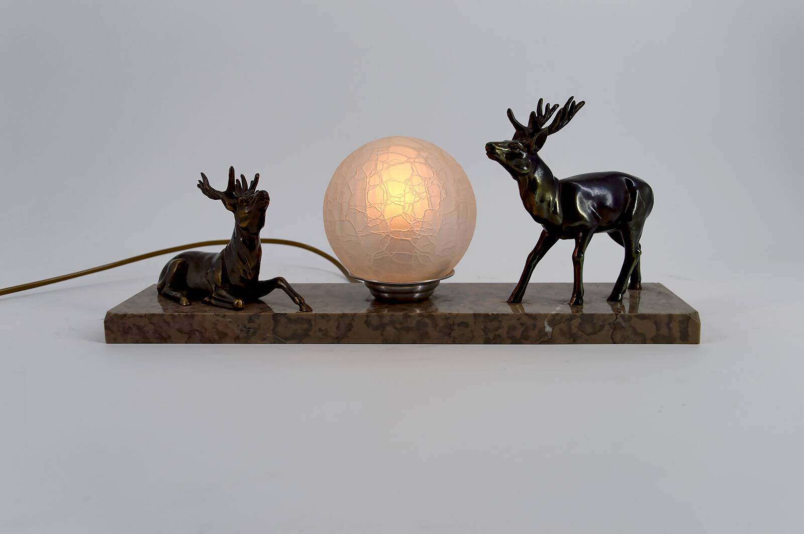 Veilleuse Art Déco aux cerfs – vers 1930