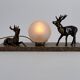 Veilleuse Art Déco aux cerfs – vers 1930