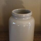 Vase, pot vintage en grès beige