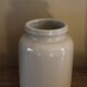 Vintage stoneware vase pot greige