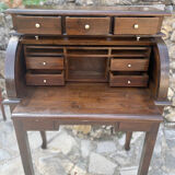 Solid wood cylinder desk