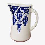 Ceramic jug Moulin des Loups with blue pattern