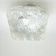 Square glass flush mounted wall or ceiling light