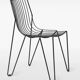 Stackable metal chair for outdoor and indoor use