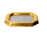 Brutalist XL pocket emptier by David Marshall, bronze and aluminum, Spain, 1980