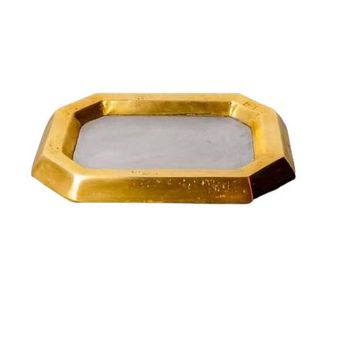 Brutalist XL pocket emptier by David Marshall, bronze and aluminum, Spain, 1980
