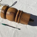 Solid wood lamp foot dug 70's