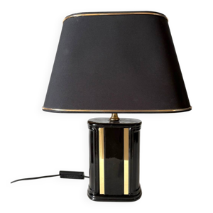 Lampe céramique noire