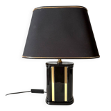 Black ceramic lamp from the 1980s
