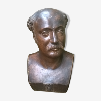 Buste ancien signé, 1866