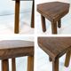 Mid Century Table d'appoint Pouf à fleurs Banque de fleurs Vintage Bois massif Table de chevet Table