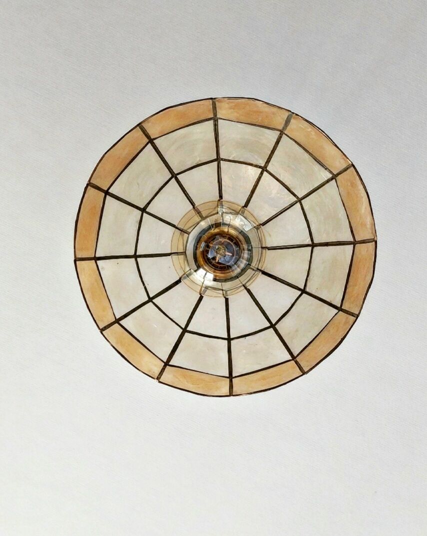 Vintage mother-of-pearl pendant lamp