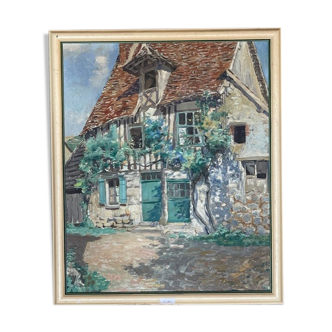 Huile sur toile Maison