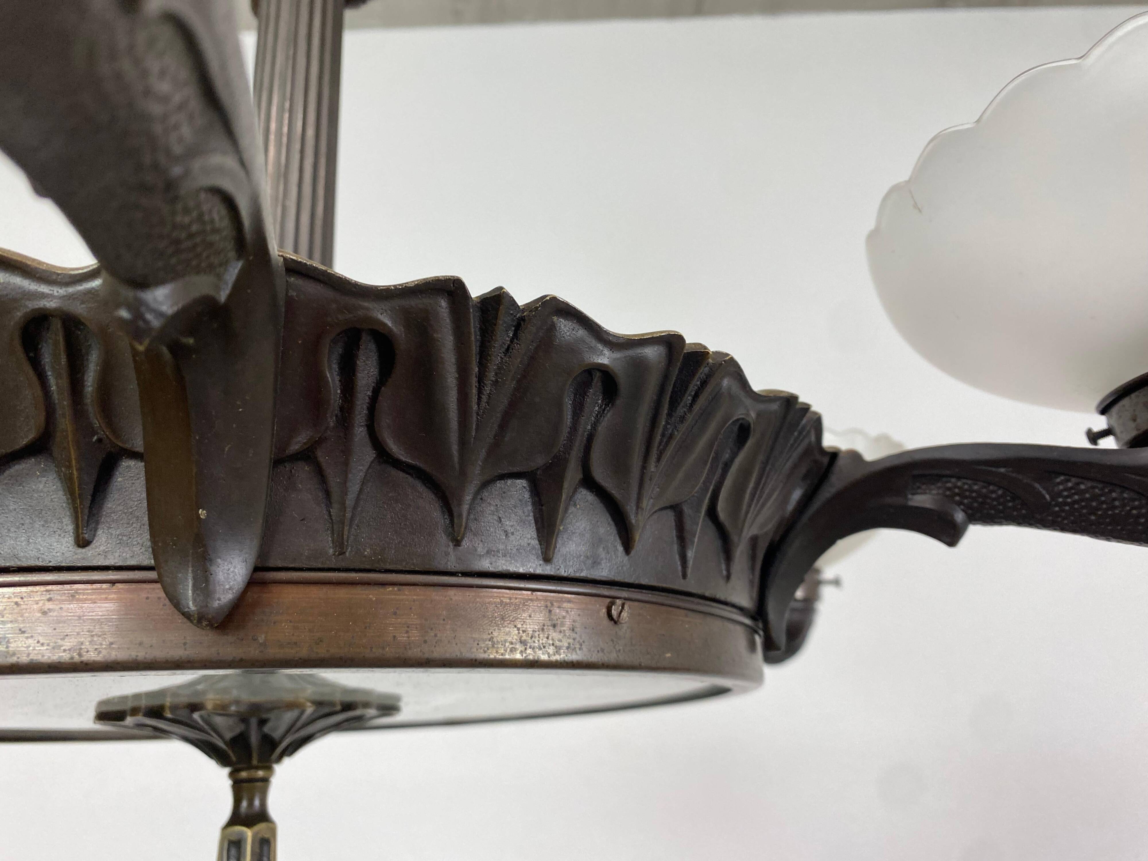 Bronze Secession chandelier