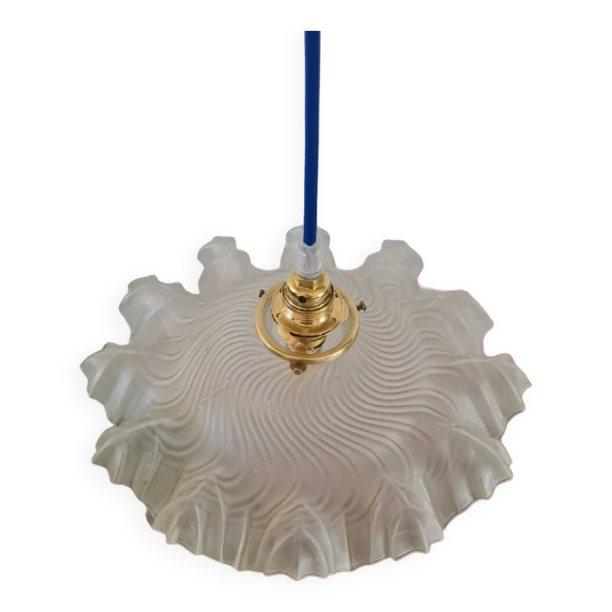 Vintage frosted glass lampshade pendant light