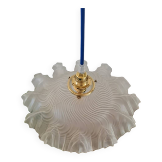Vintage frosted glass lampshade pendant light