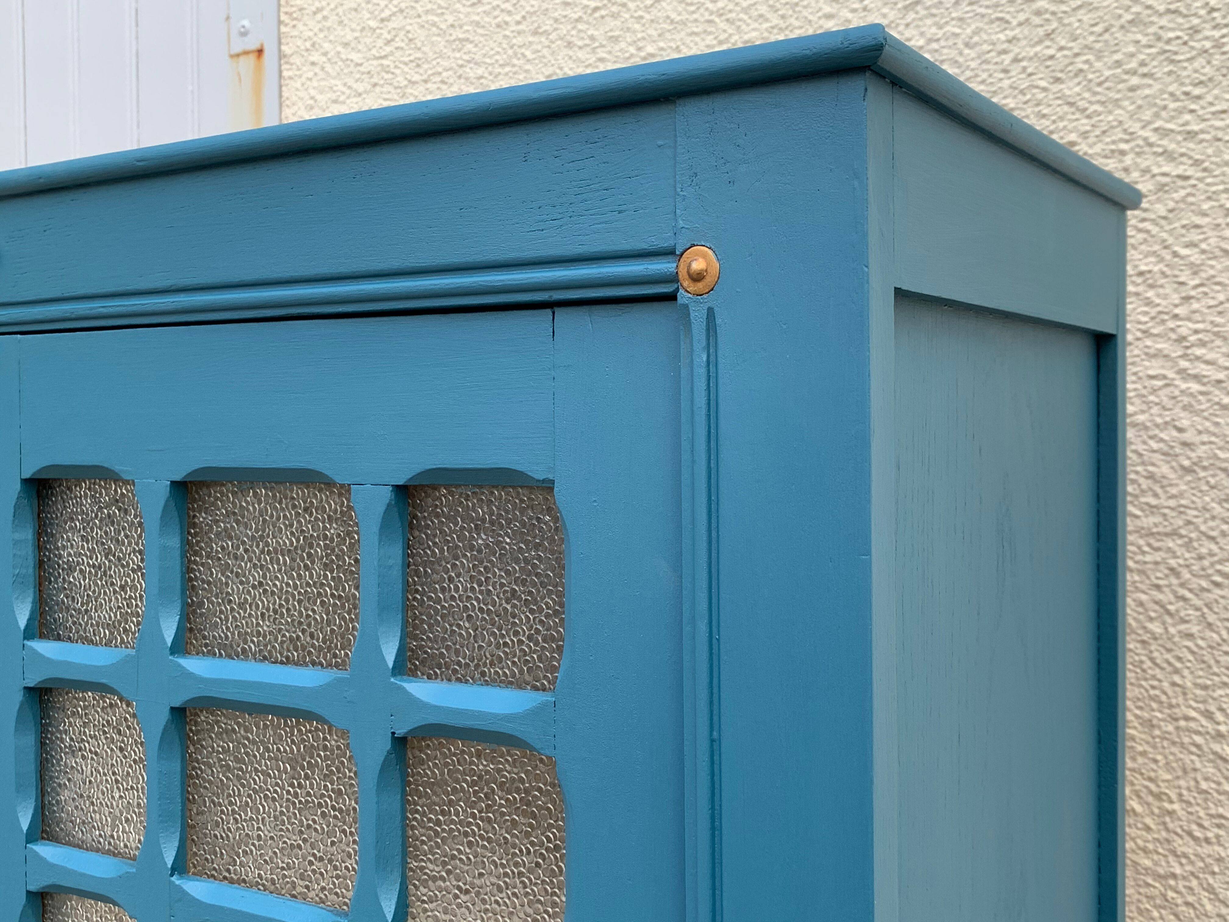 Glass-glazed Parisian wardrobe 1950