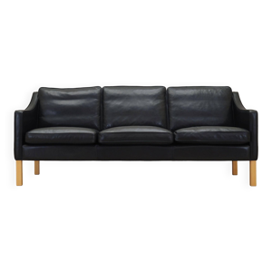 Canapé en cuir noir,