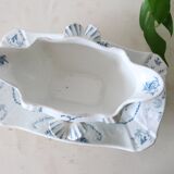 Pompadour ironstone sauceboat, Clairefontaine factory
