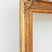 Original oil painting of water lilies, with a high-quality Baroque frame.