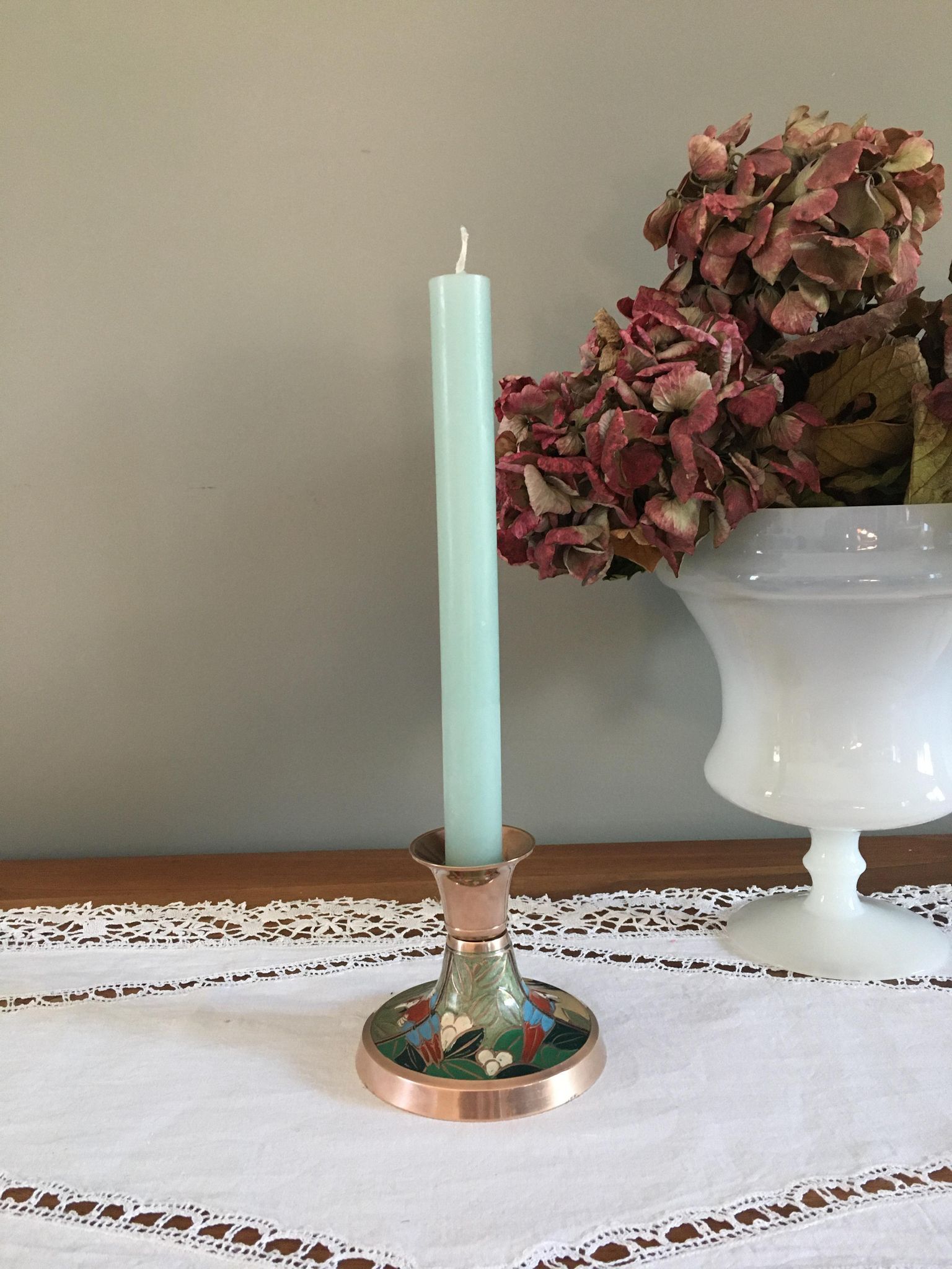 Hand-painted candle holder