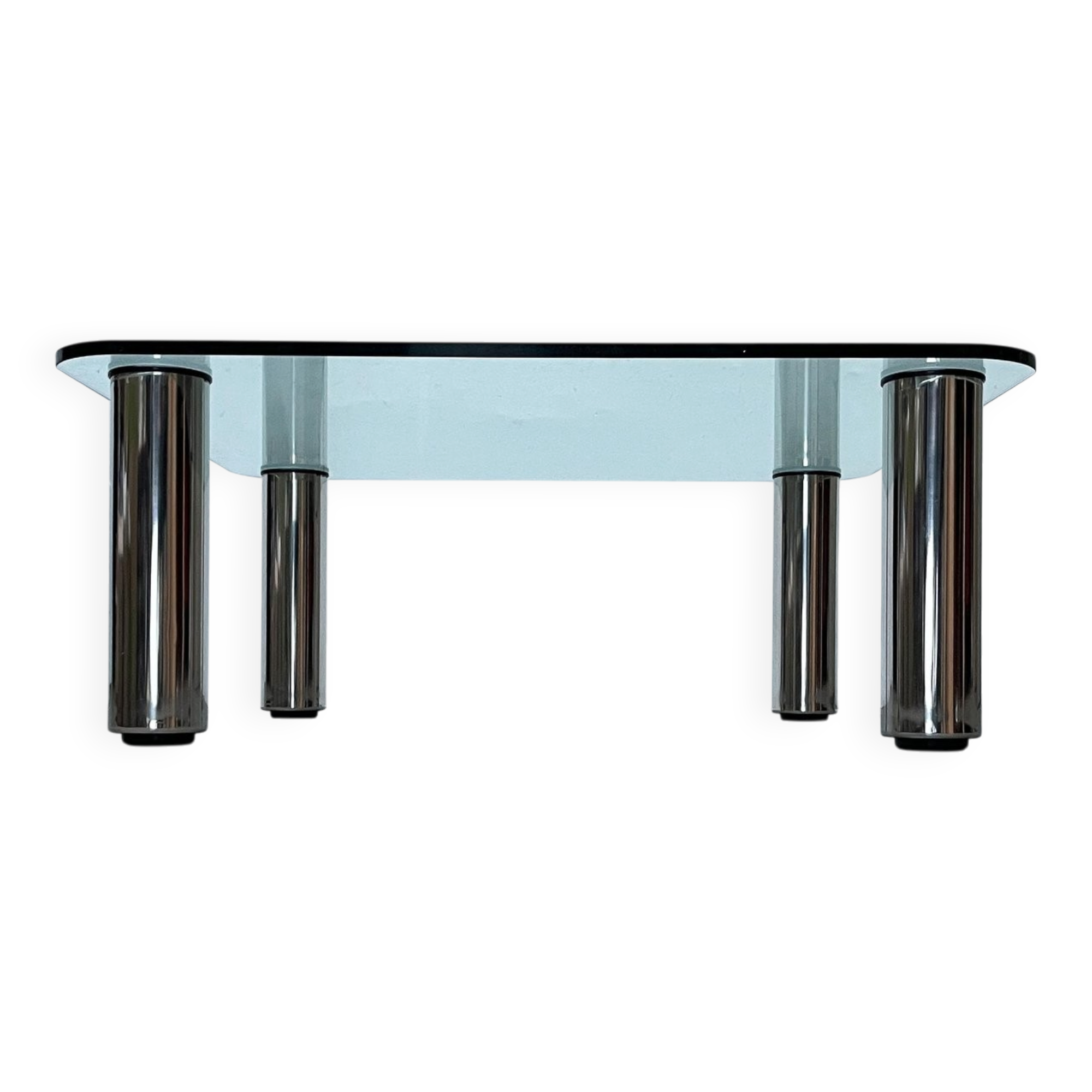 Table basse postmoderne Marcuso en verre par Marco Zanuso pour Zanotta, années 1960