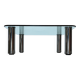 Table basse postmoderne Marcuso en verre par Marco Zanuso pour Zanotta, années 1960