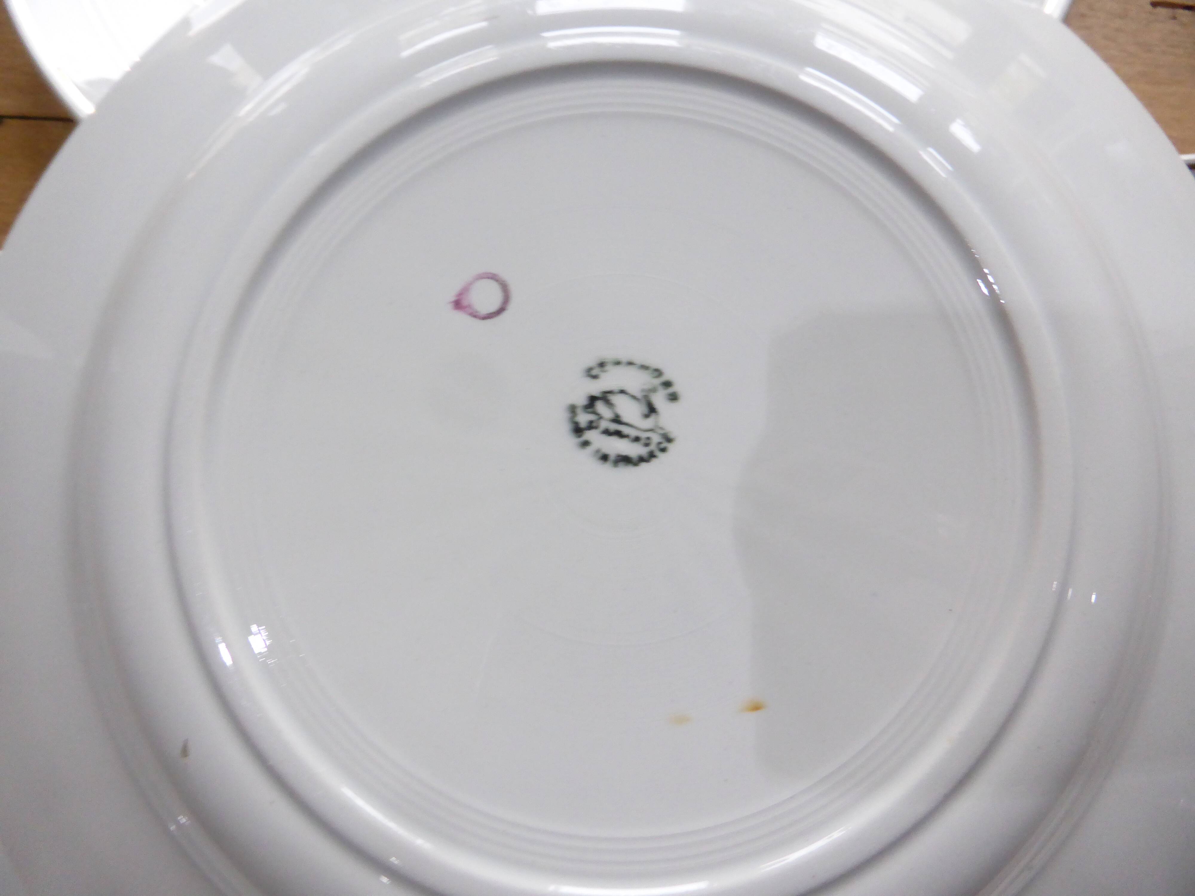 4 vintage porcelain dinner plates from St Amand 191103