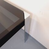 Vintage Italian square dining table by Faleschini for Mariani glass