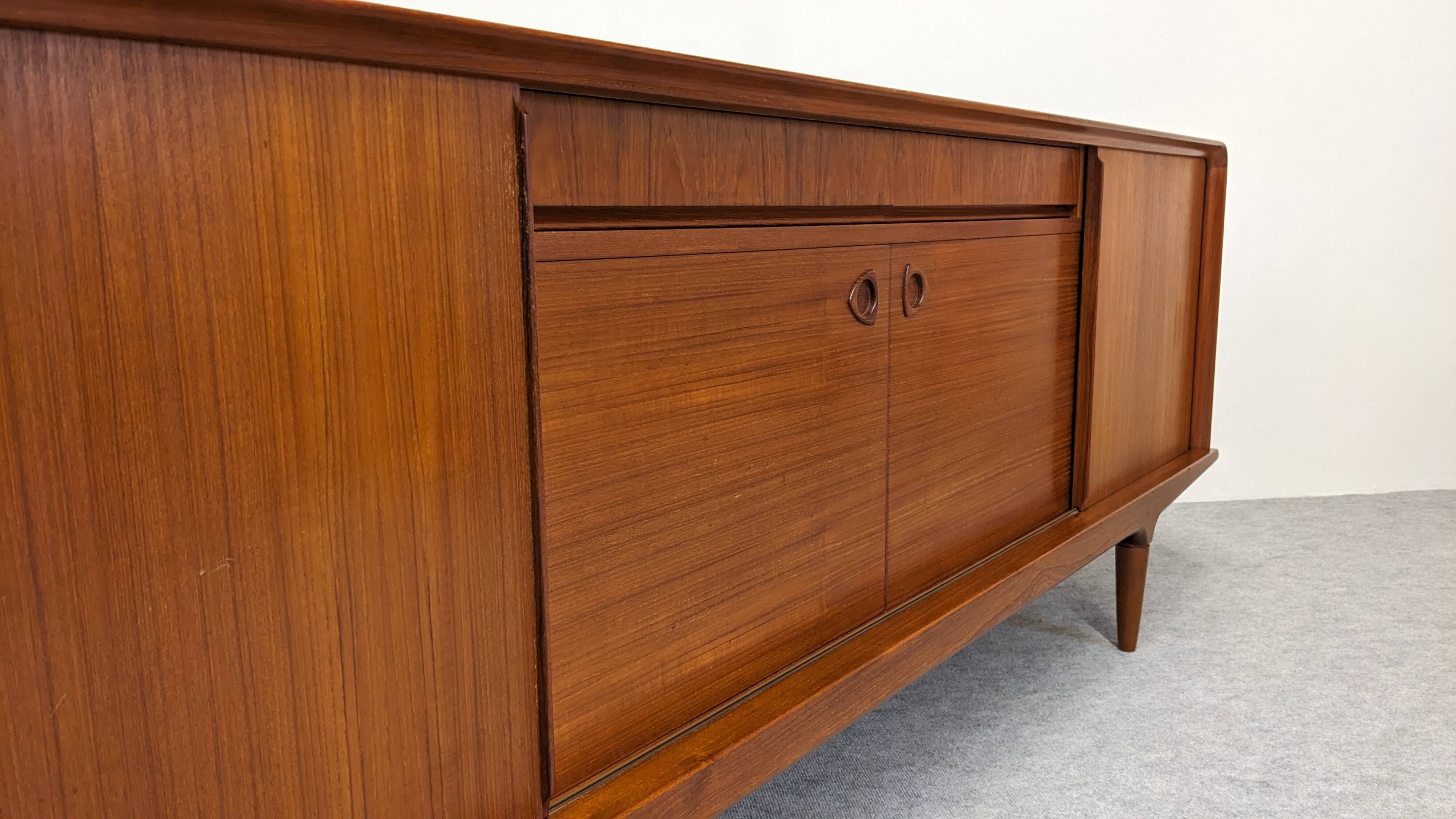 Teak enfilade by Johannes Andersen for Clausen & Son, Denmark 1960.