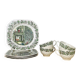 4 dessert plates and cups Merry Christmas Johnson Bros