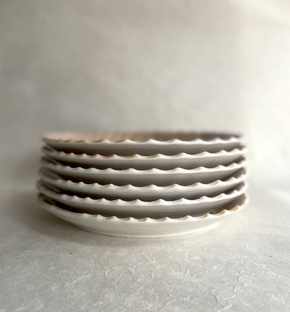 Lot de 6 assiettes poissons en céramique – Sarreguemines