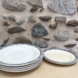 6 assiettes à soupe robert salins a&c terre de fer