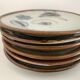 6 ceramic cups Ken Edwards, Tonala, Mexico, with sub cups and sugar