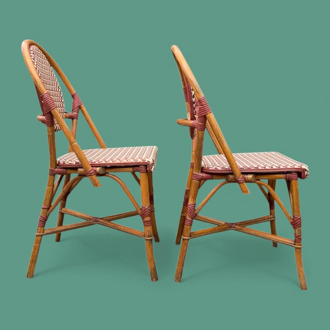 Paire d’anciennes chaises de bistrot terrasse
