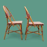 Paire d’anciennes chaises de bistrot terrasse